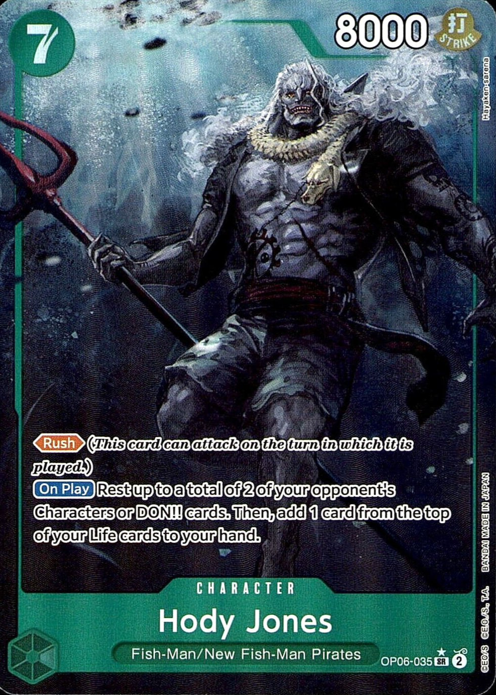 Hody Jones 2024 Wings of the Captain #OP06-035 Super Rare